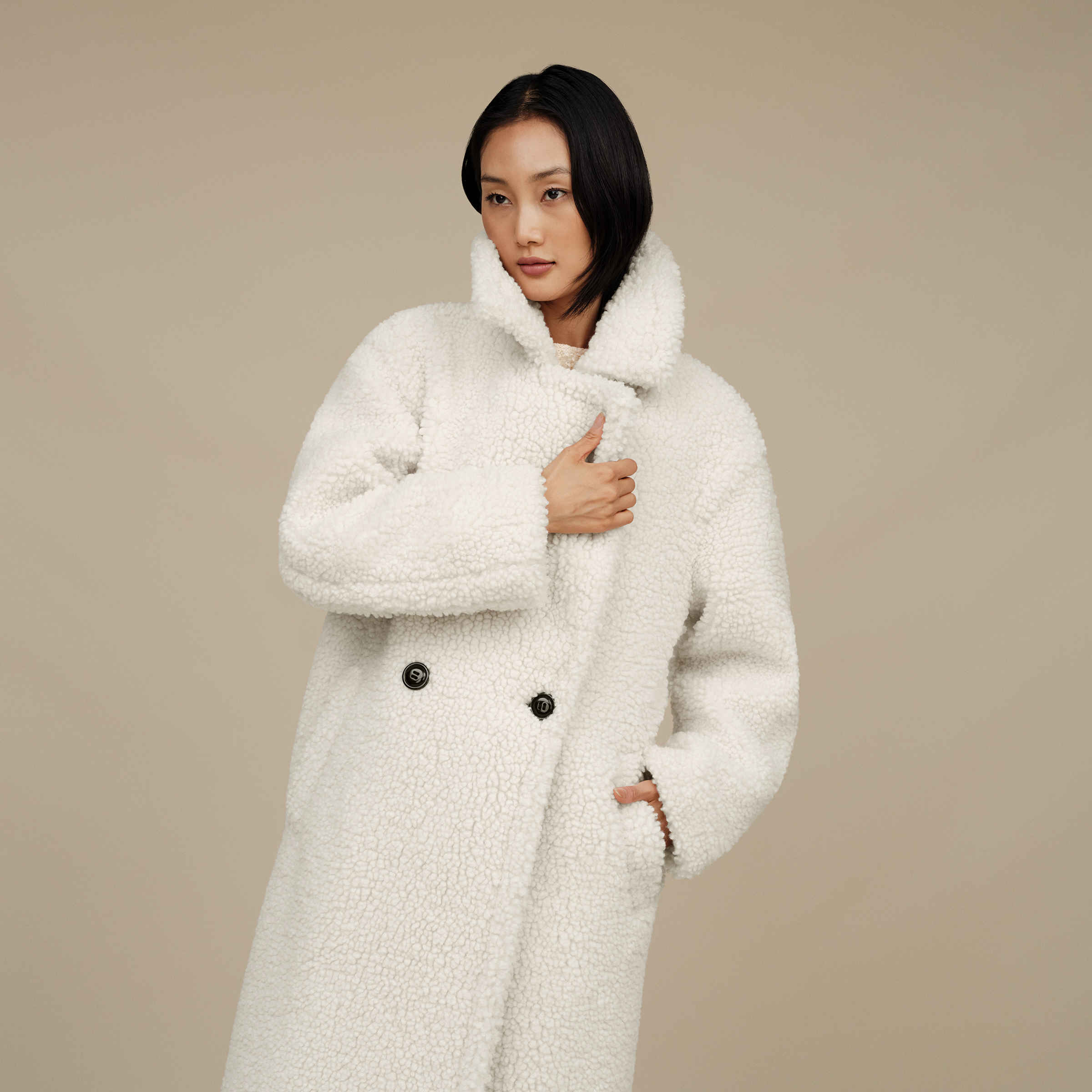 Teddy coat womens long top