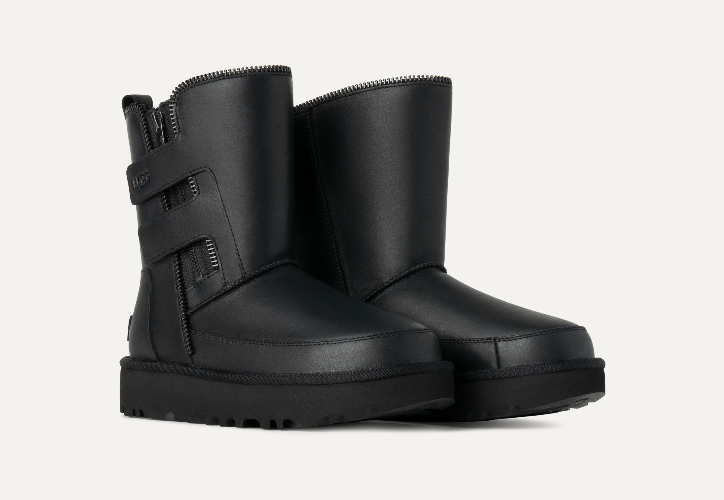 Ugg Short Black Moto Boots Women's UGG Australia Kids Girls