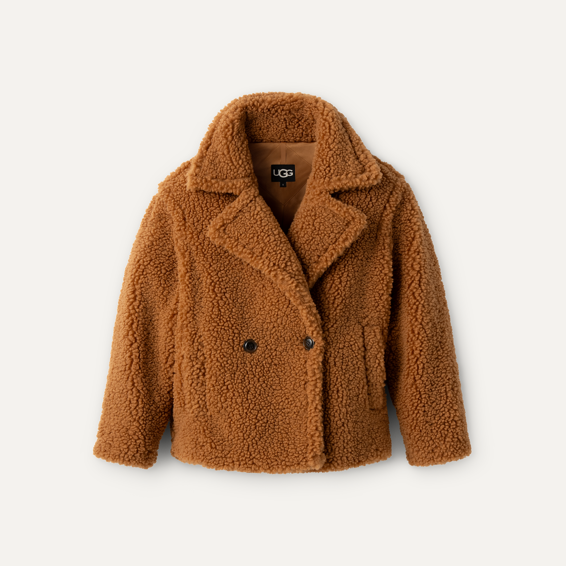 Short brown teddy coat store