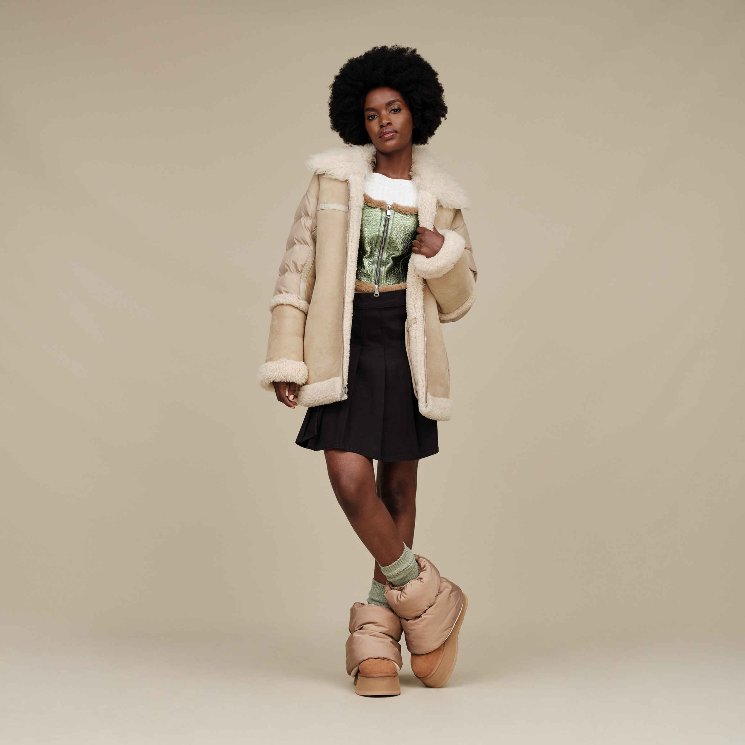 Ugg puffer boot hot sale