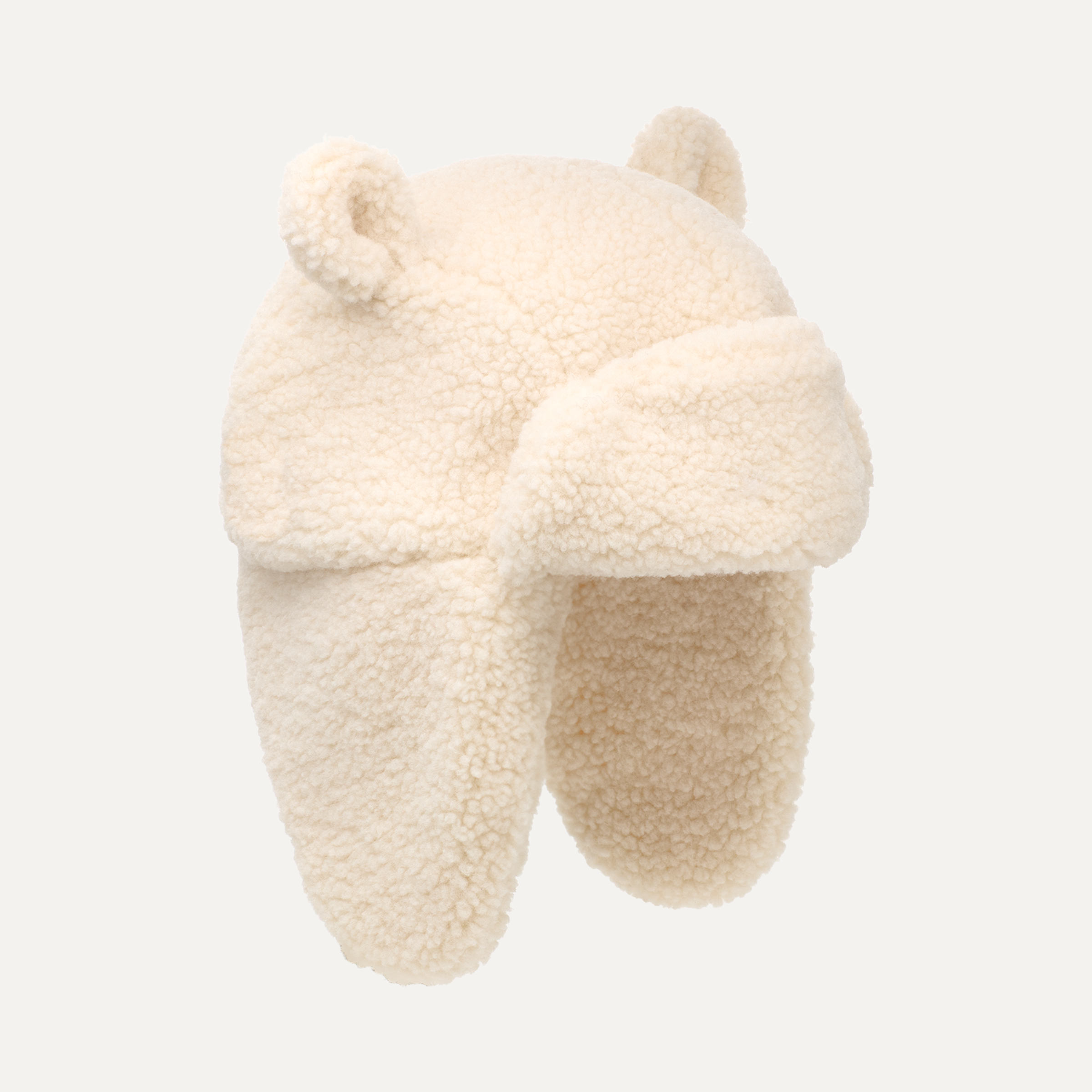 Ugg Kids Ugg Fluff Trapper Fleece Hats in Nimbus Size 4 6 Yrs