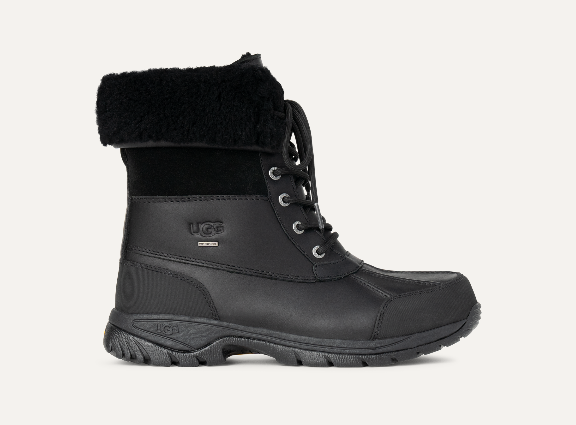 UGG Men s Men s Butte Waterproof Leather Boots Black Size 9