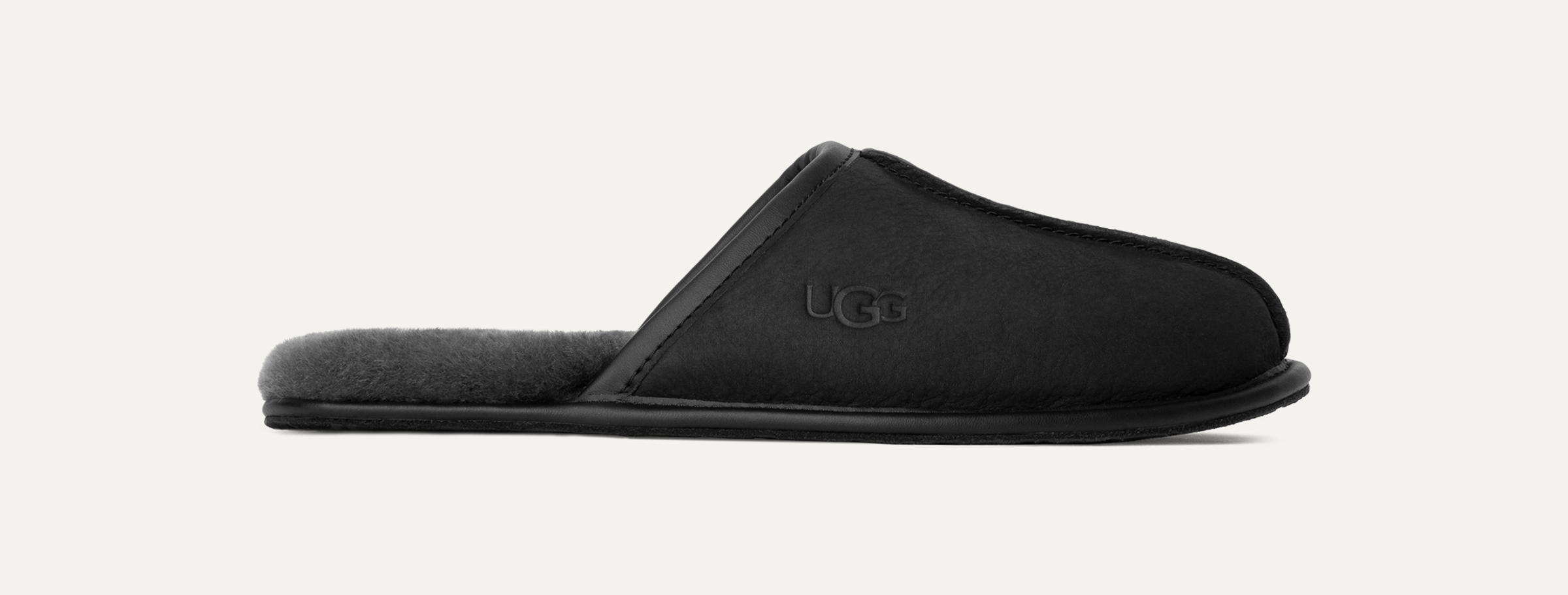 Scuff all black slipper best sale