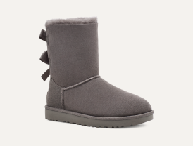 Grey ugg bow boots discount