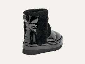 Black shiny ugg boots hot sale