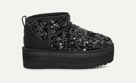 Black sequin ugg boots size 9 shop