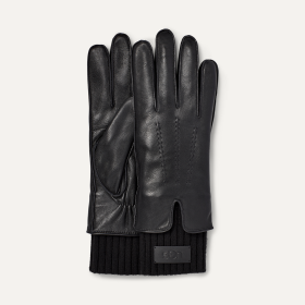 UGG® Leather Scrunched Logo Glove for Women | UGG®