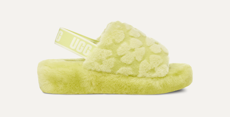 Yellow ugg fluff yeah slide hotsell