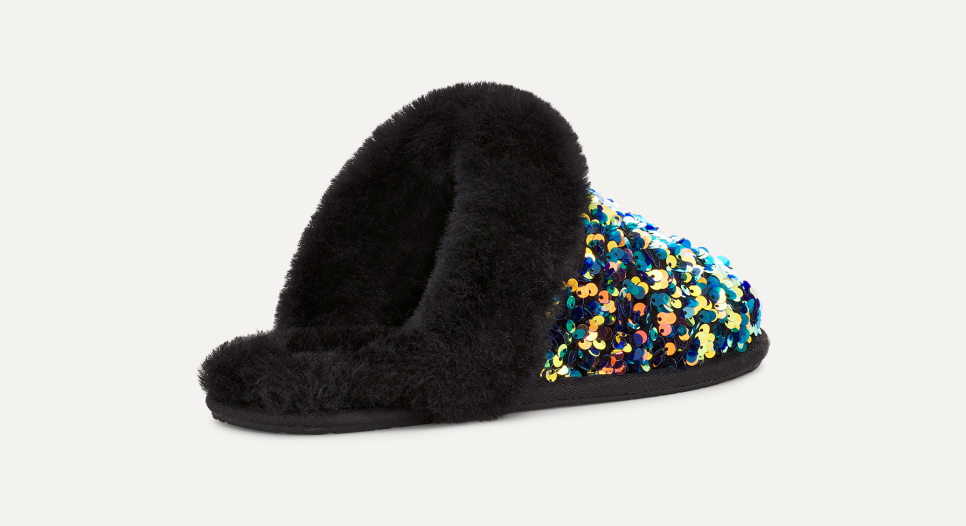 Black sparkly ugg slippers clearance