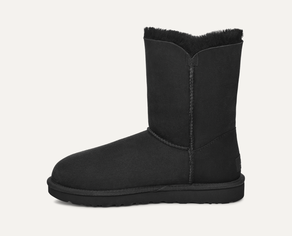 Black ugg boots with buttons on side online