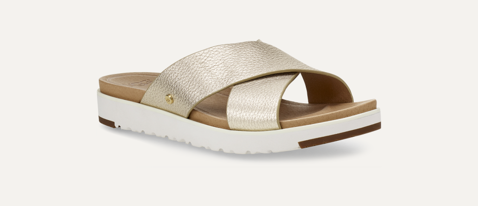 Ugg women's kari metallic flat sandal online