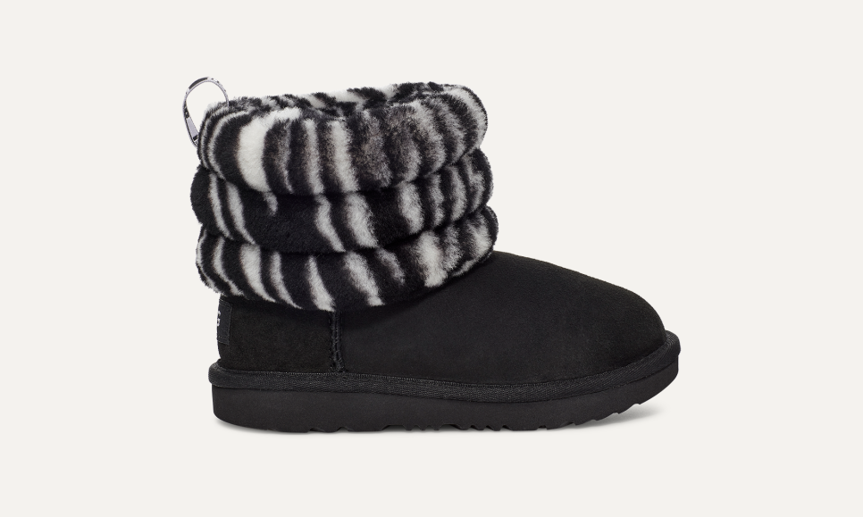 Fluff Mini Quilted Zebra Kids Slipper UGG