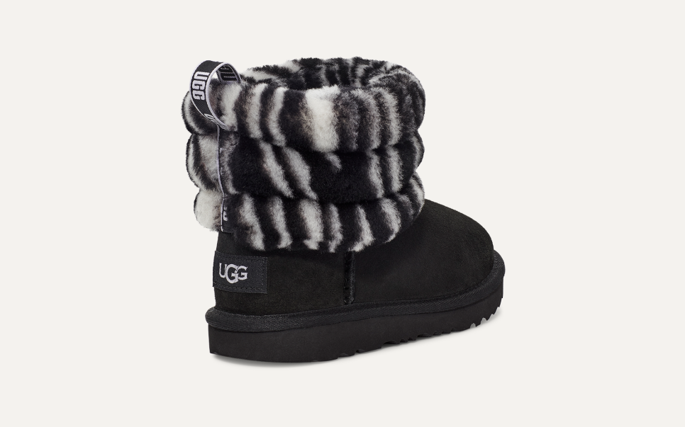 Fluff Mini Quilted Zebra Kids Slipper UGG