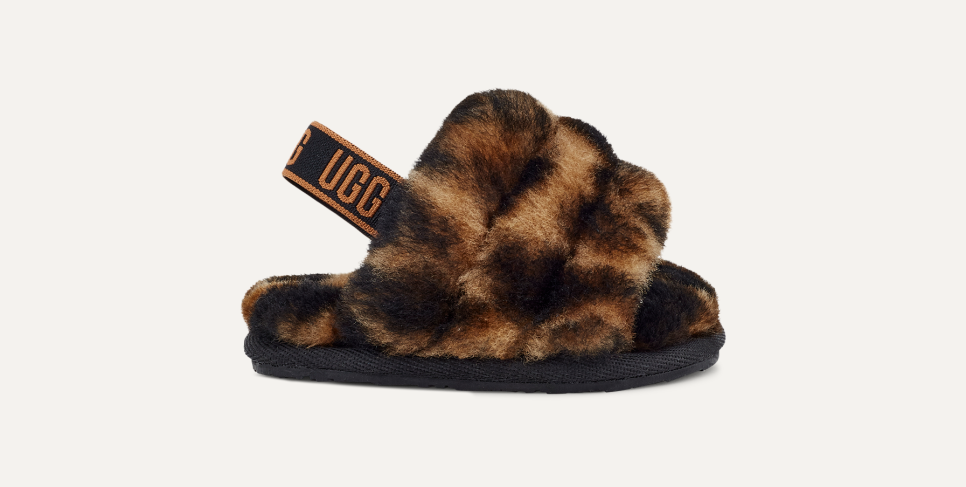 見事な Fluff Yeah Slide Panther Print Slipper for Babies | UGG® サンダル