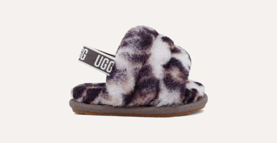 Fluff Yeah Slide Panther Print Slipper for Babies UGG
