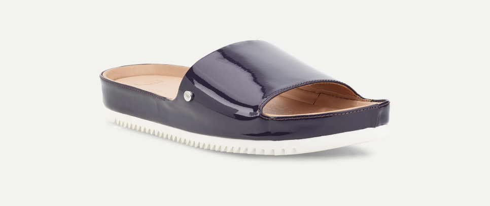 Ugg black patent slides discount