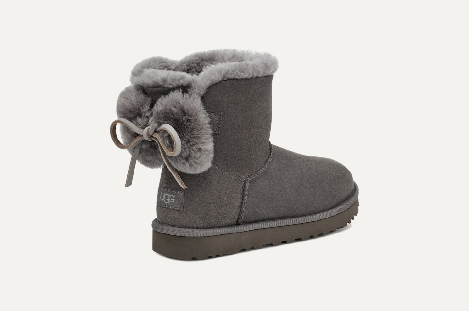 Satin bow mini bottes classic sales