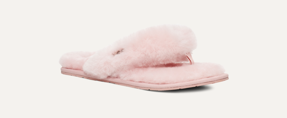 Pink ugg flip flop slippers discount