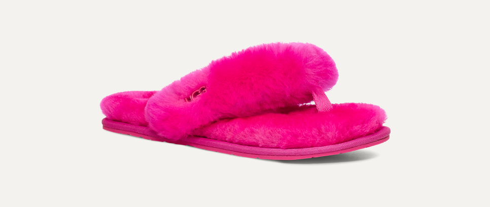 Womens fluffy flip flop slippers discount