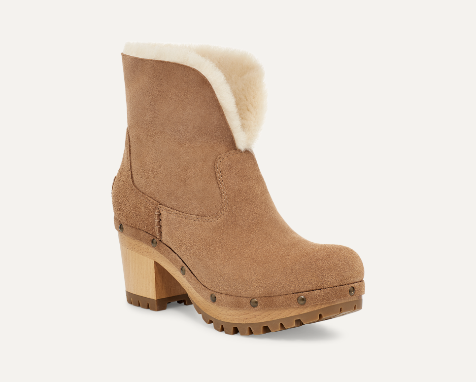 Ugg clog boots with fur deals