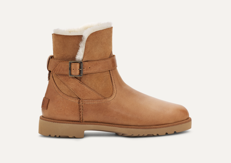 Brown ugg booties hot sale