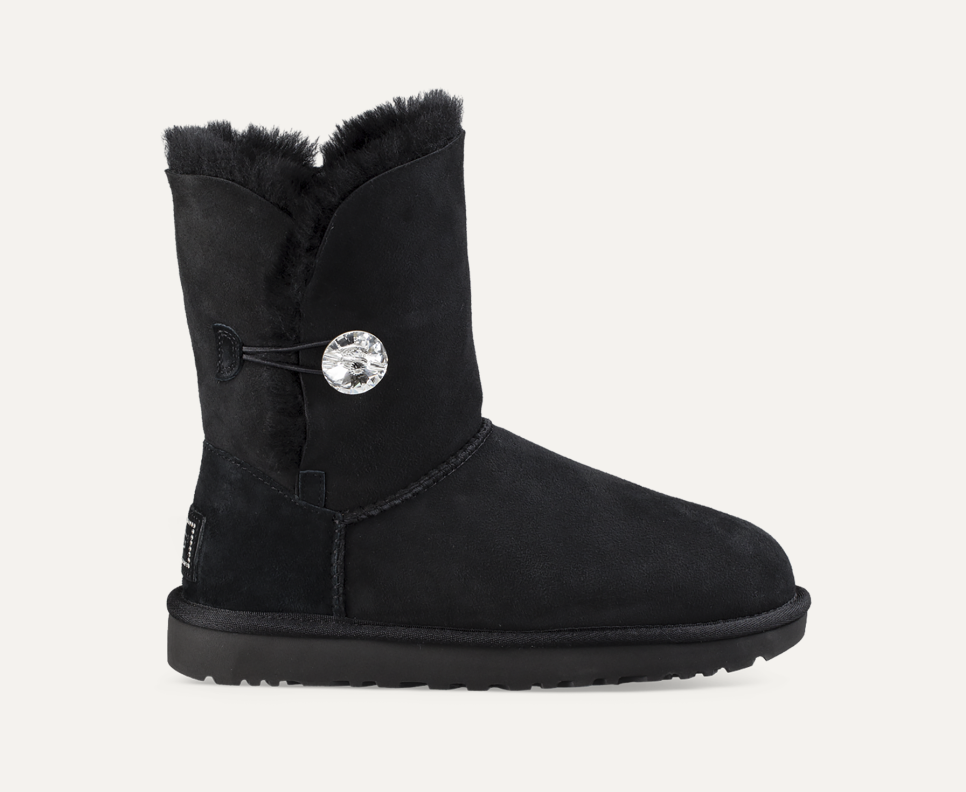Ugg boots bailey button schwarz online