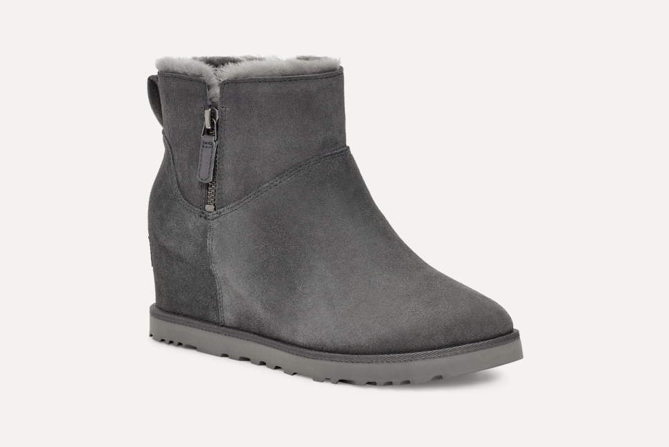 Grey wedge ugg boots top