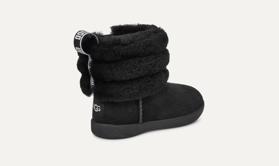 Classic mini fluff quilted boot peach sales