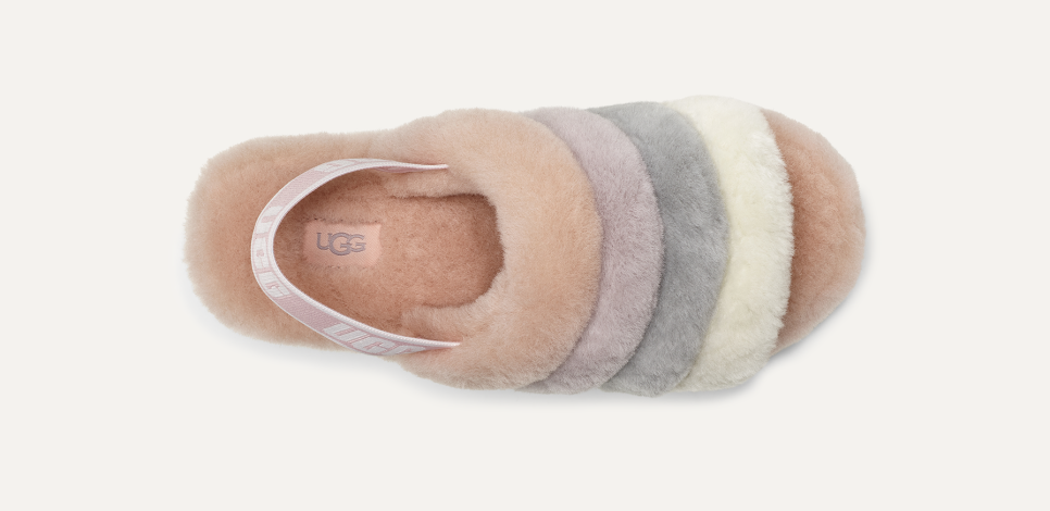UGG Fluff Yeah Slippers Pride Capsule - Rainbow Yellow - UK
