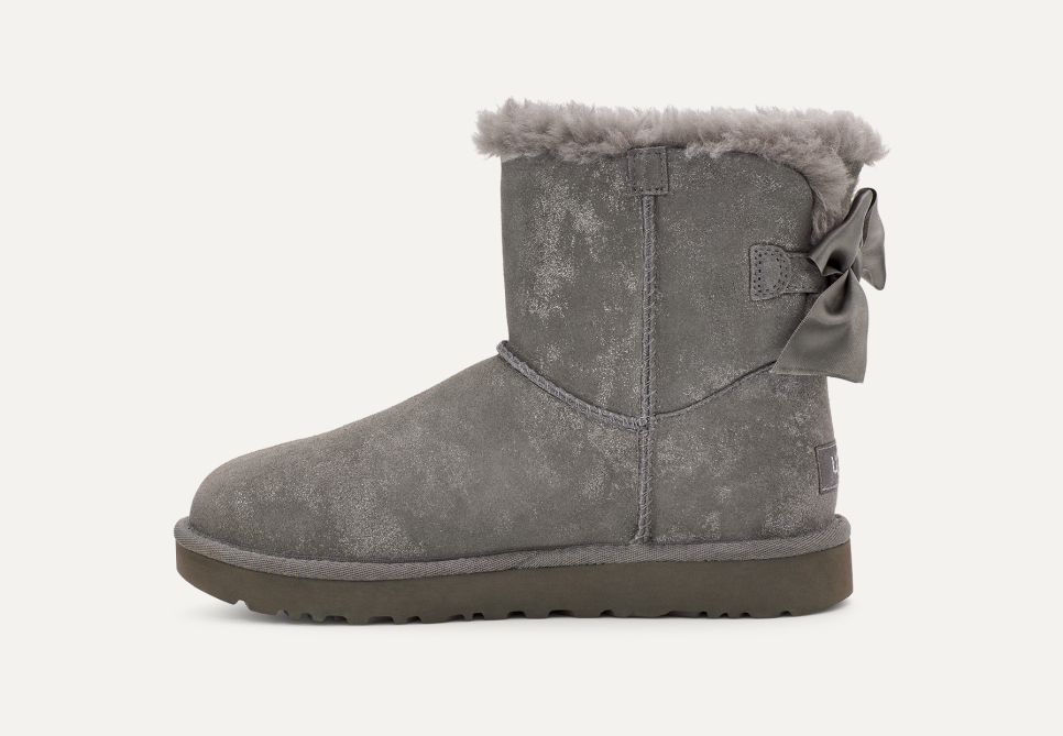 Ugg mini bailey bow grey cheap
