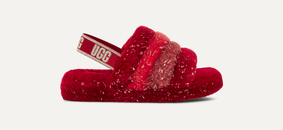 Kids Fluff Yeah Metallic Sparkle Slipper UGG