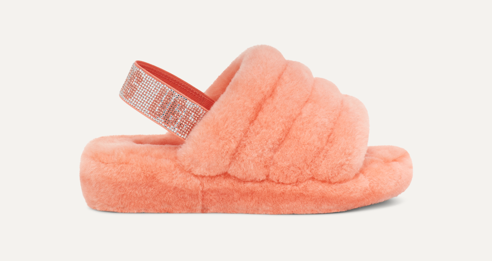 Ugg fur slides pink online