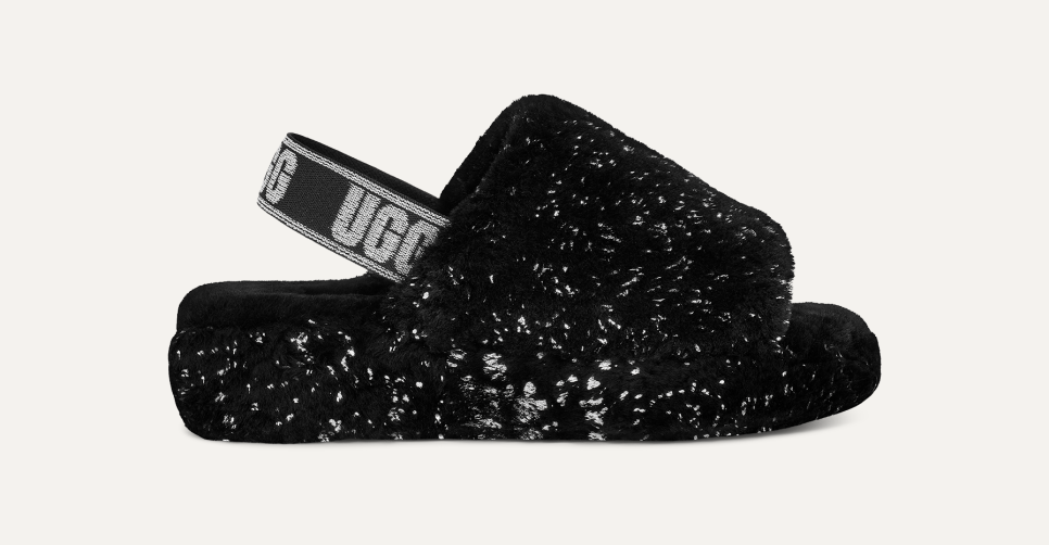 Ugg sparkle slippers black top