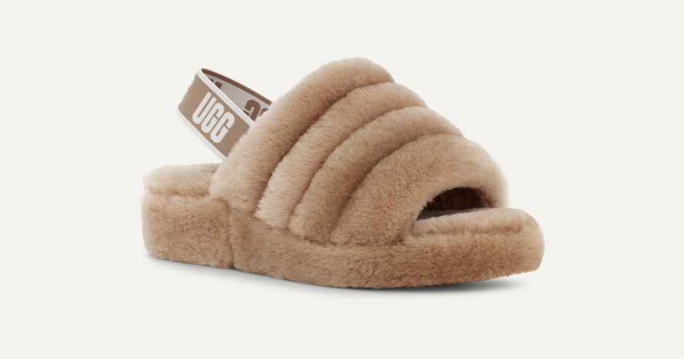 Fuzzy uggs sandals hot sale