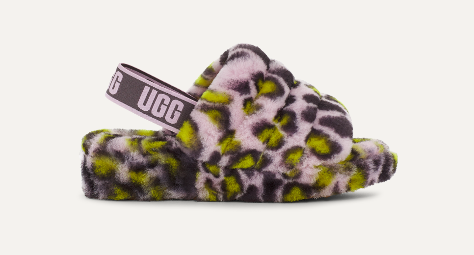 Fluff Yeah Slide Panther Print Slipper UGG