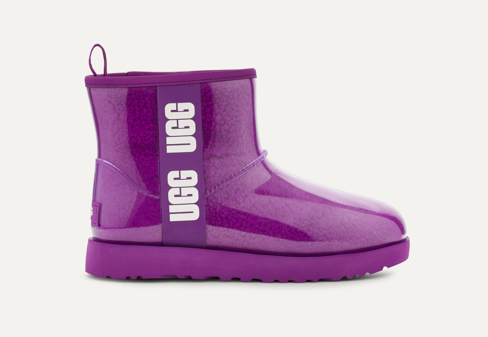 Pink clear boots shop