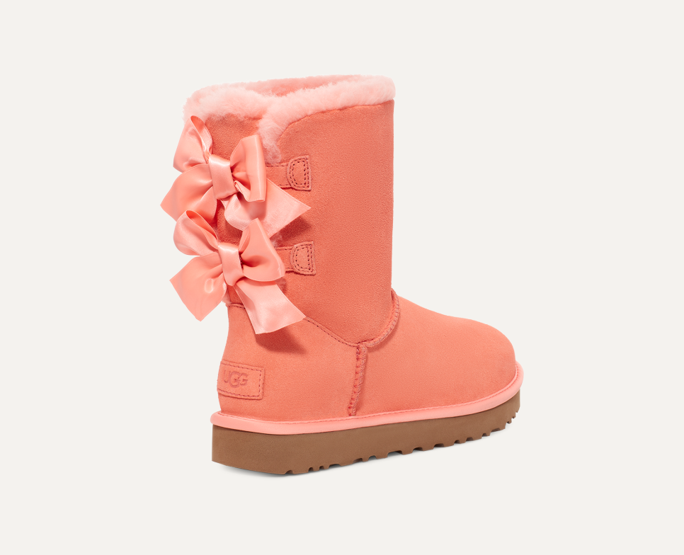 Satin bow ugg boots hot sale