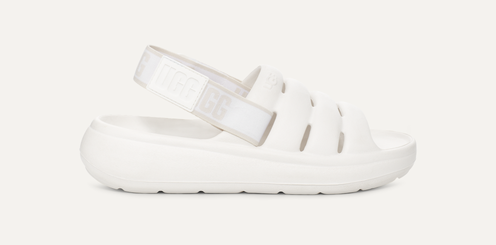 Uggs white sandals discount