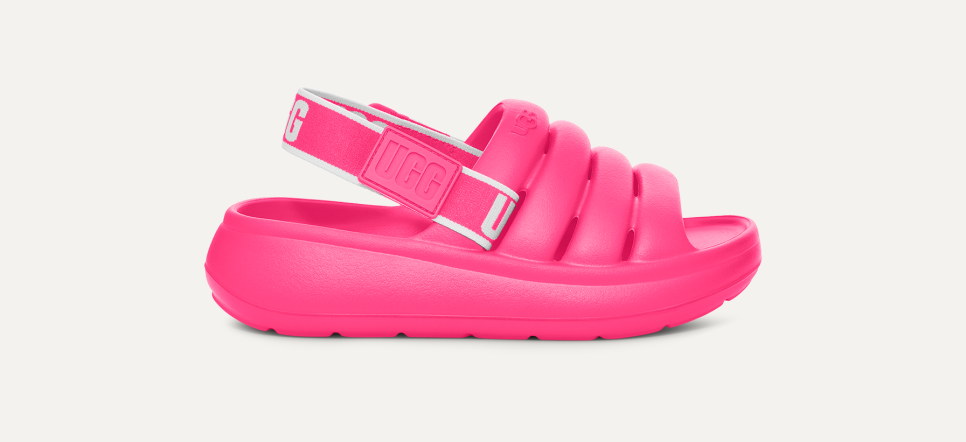 Pink uggs sandals 2025