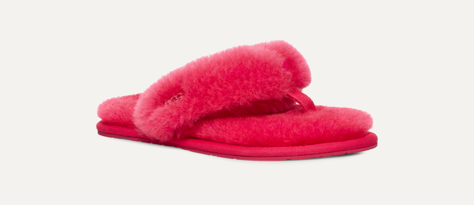 Uggs fuzzy flip flops deals