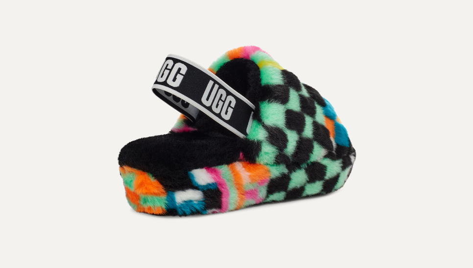 Fluff Yeah Slide Checks Sandal UGG