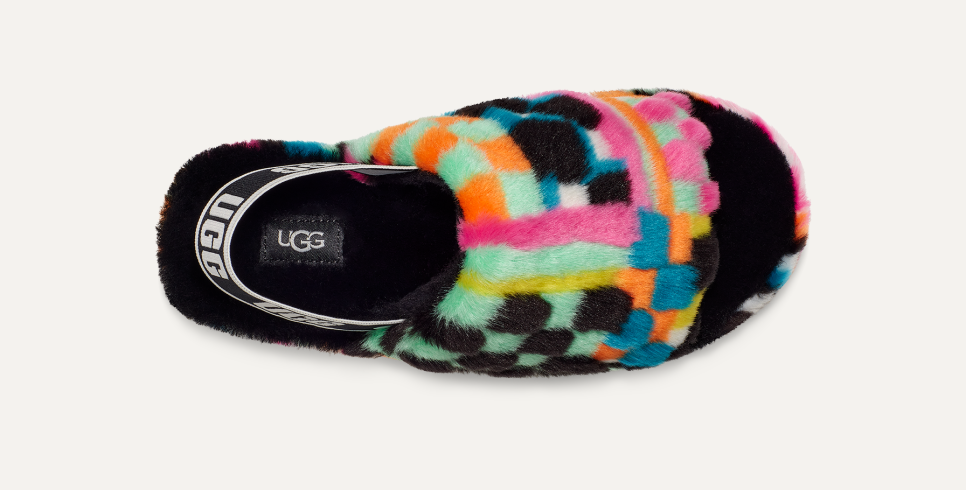 Fluff Yeah Slide Checks Sandal UGG