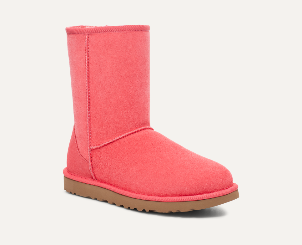 Pink ugg short boots discount