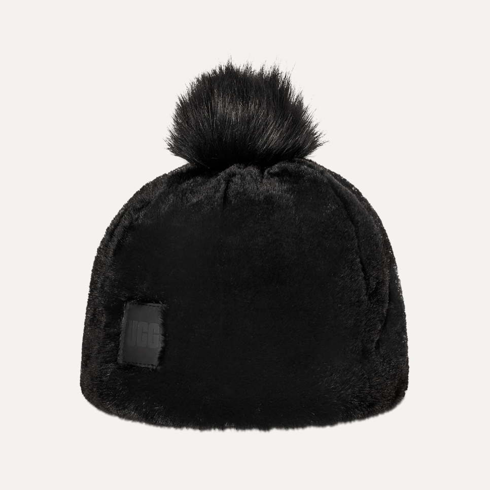 Ugg beanie with fur pom on sale