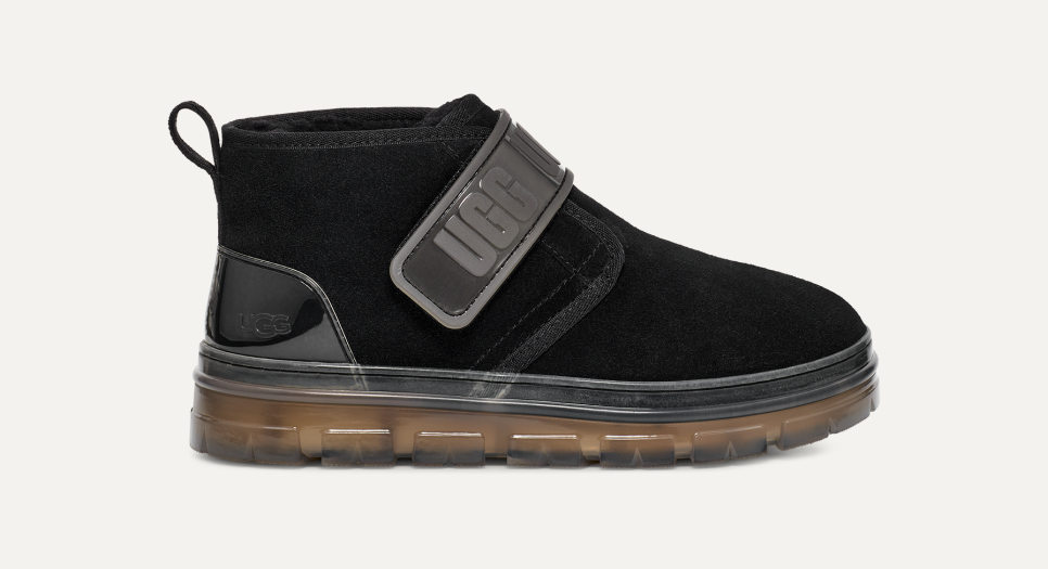 Ugg neumel black lace up ankle boots hotsell