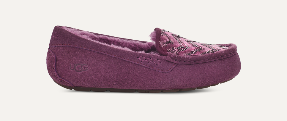 Sequin moccasin slippers sale
