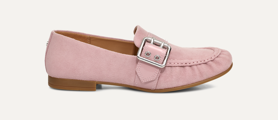 Pink ugg loafers cheap