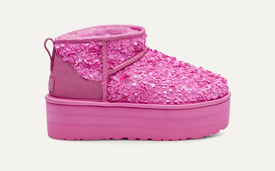 Pink glitter uggs top
