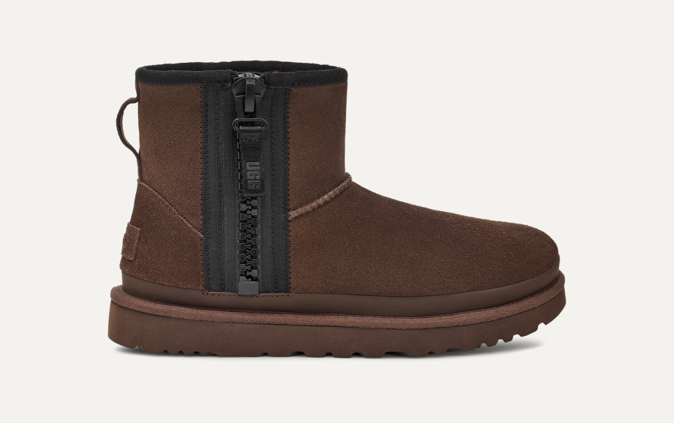 Leather ugg boots with zipper shop
