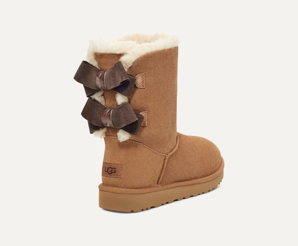 Ugg suede bow mini cheap
